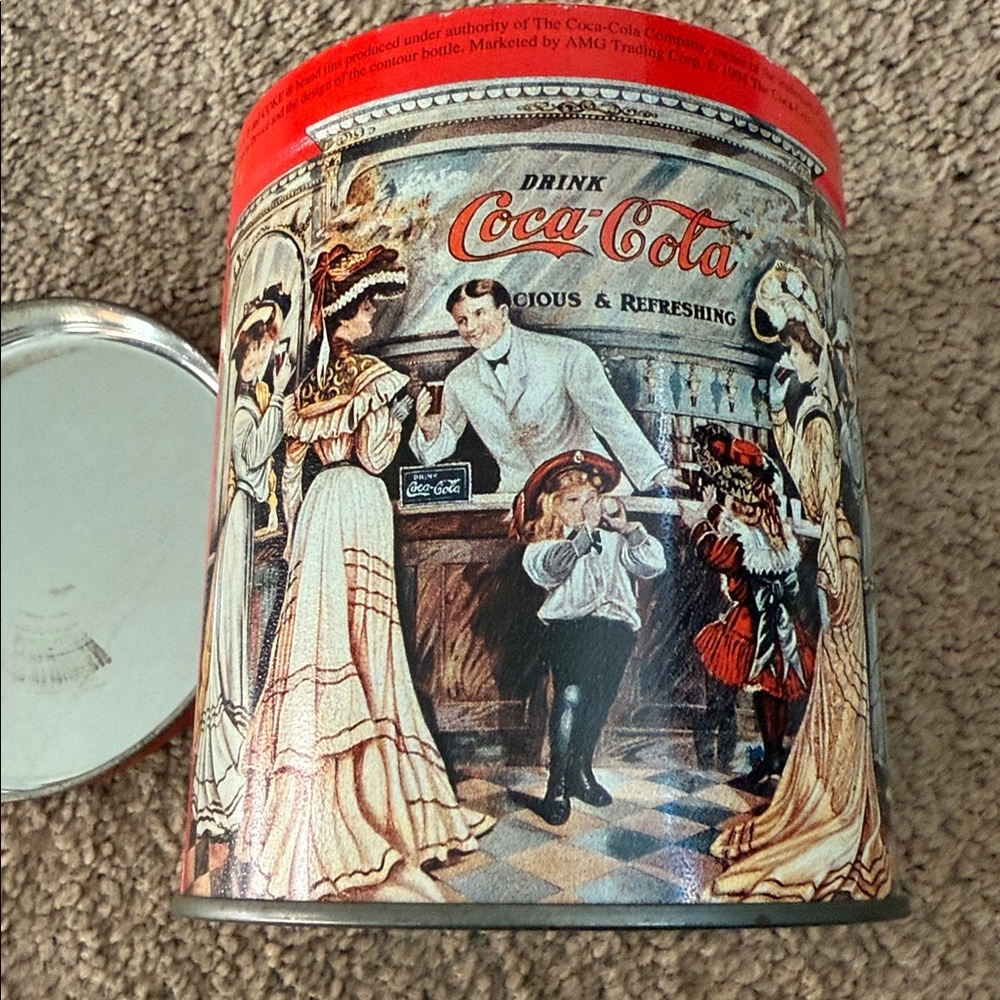 Coca-Cola Decorative Tin with Red Top - Picture 2 of 12